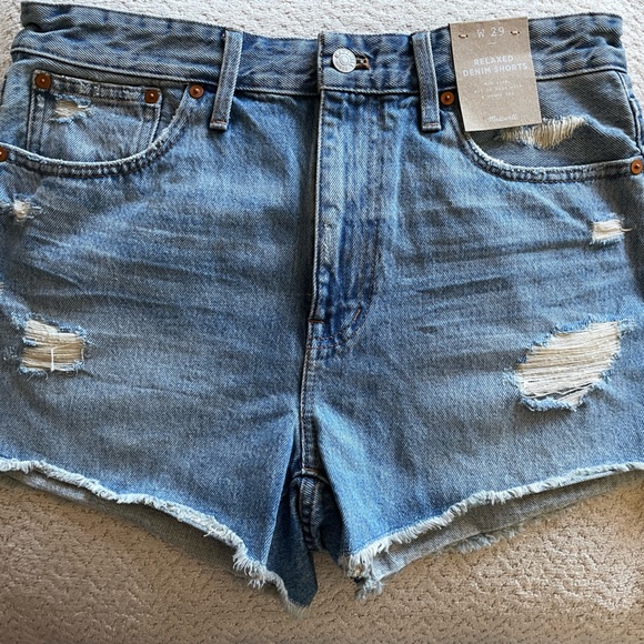 Madewell high rise denim cutoff shorts - Picture 1 of 5